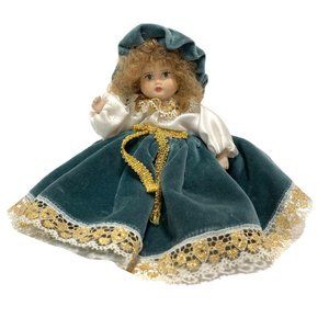 Vintage Di Garanzia Capodimonte Original Porcelain Doll 8”‎ Made In Italy